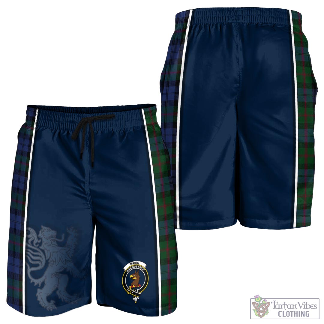 Tartan Vibes Clothing Baird Tartan Men's Shorts with Family Crest and Lion Rampant Vibes Sport Style