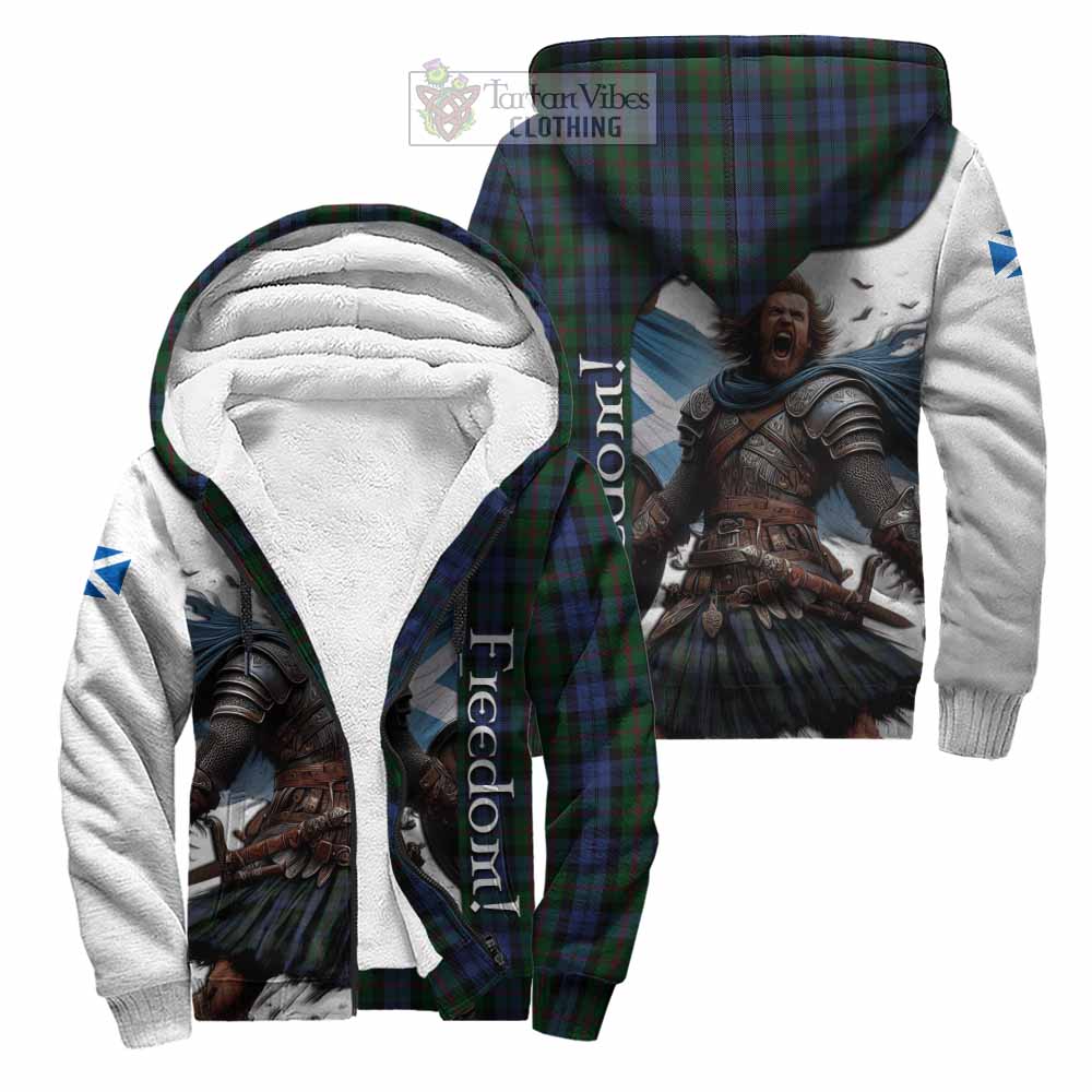 Tartan Vibes Clothing Baird Crest Tartan Sherpa Hoodie Inspired by the Freedom of Scottish Warrior