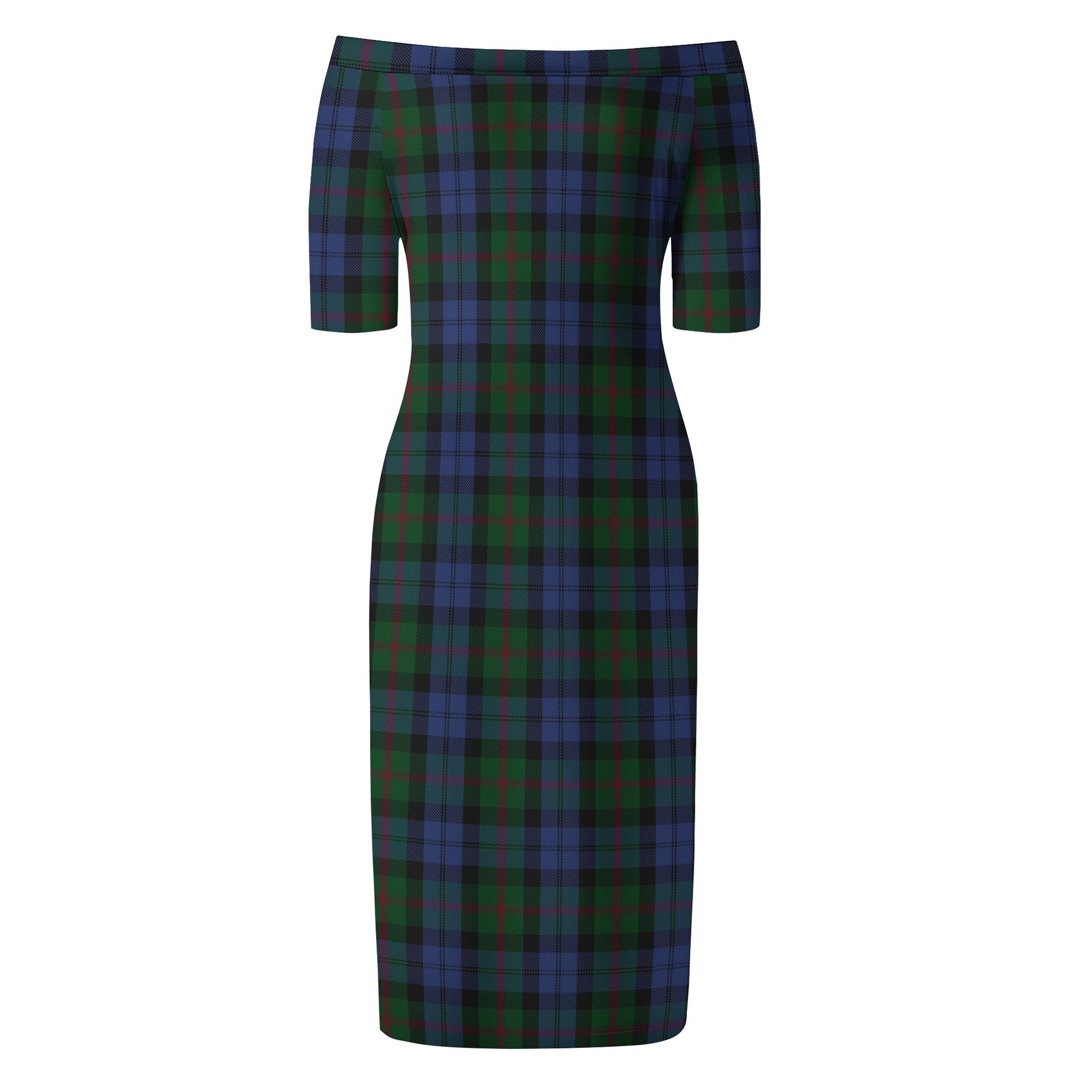 Baird Tartan Off Shoulder Lady Dress - Tartanvibesclothing