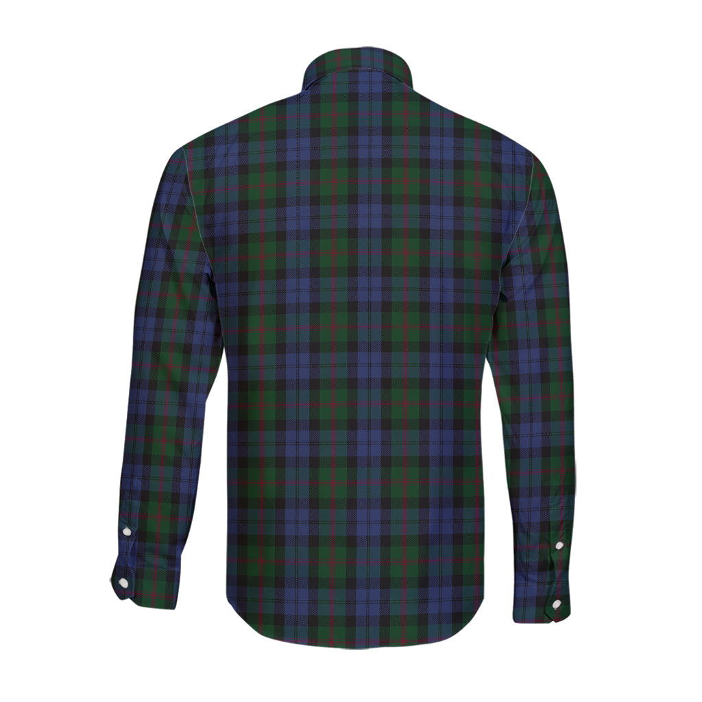 Baird Tartan Long Sleeve Button Up Shirt with Family Crest - Tartanvibesclothing