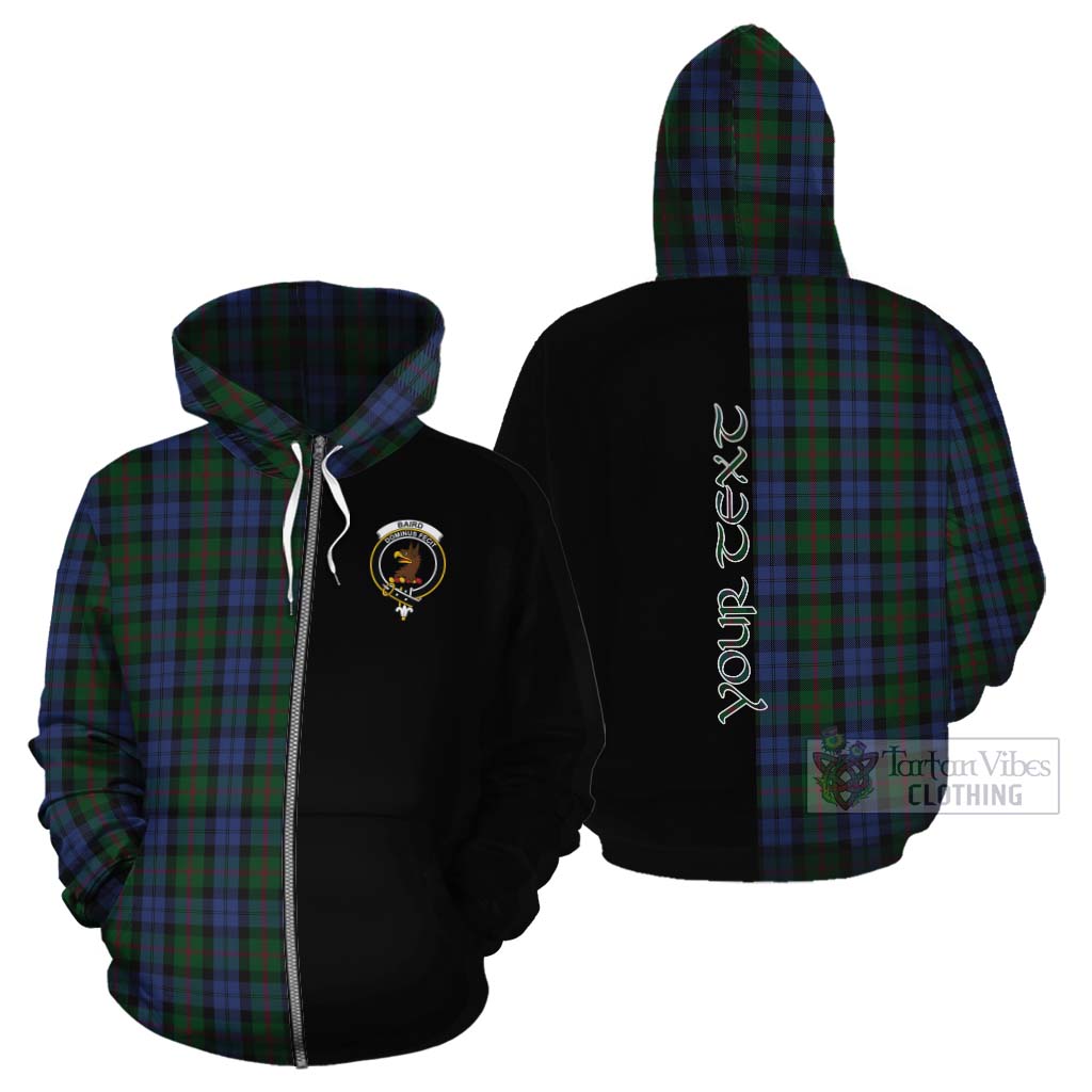 Tartan Vibes Clothing Baird Tartan Cotton Hoodie with Family Crest and Half Of Me Style