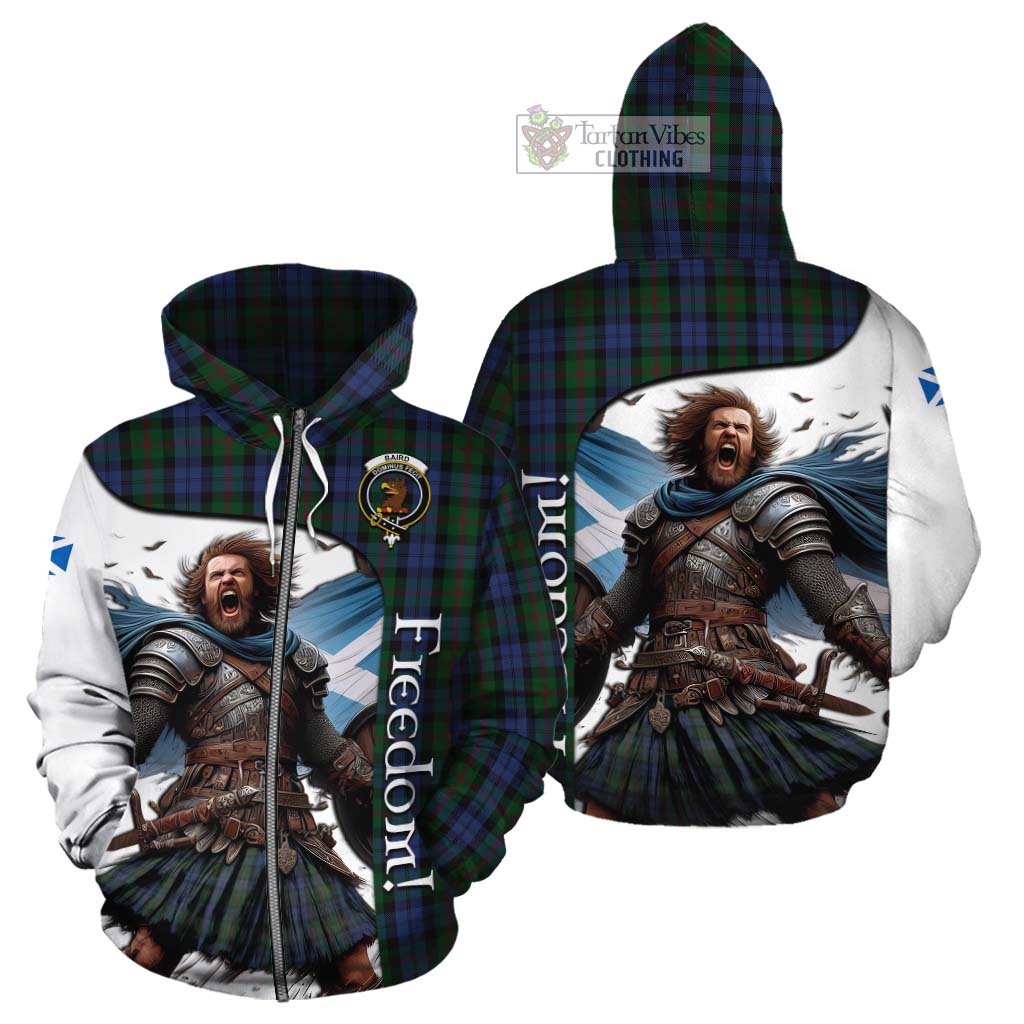 Tartan Vibes Clothing Baird Crest Tartan Cotton Hoodie Inspired by the Freedom of Scottish Warrior