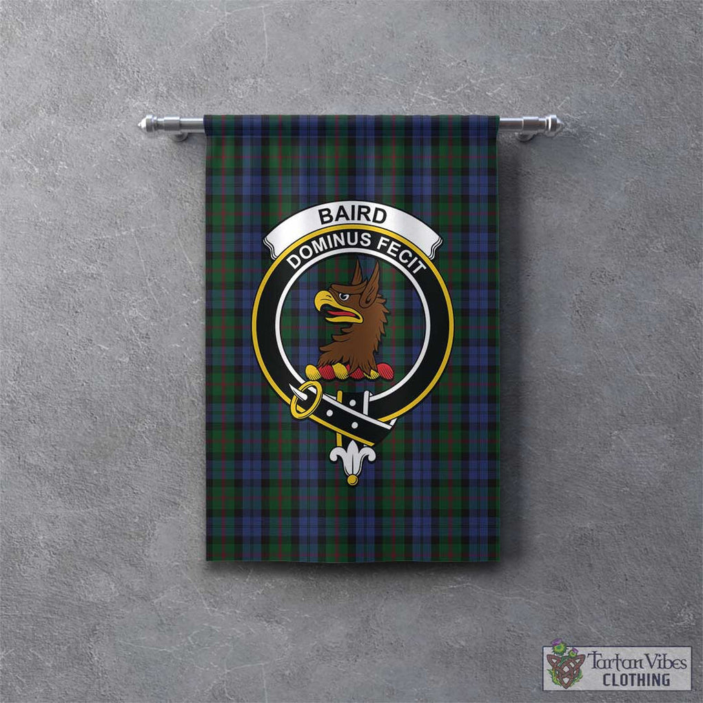 Tartan Vibes Clothing Baird Tartan Gonfalon, Tartan Banner with Family Crest