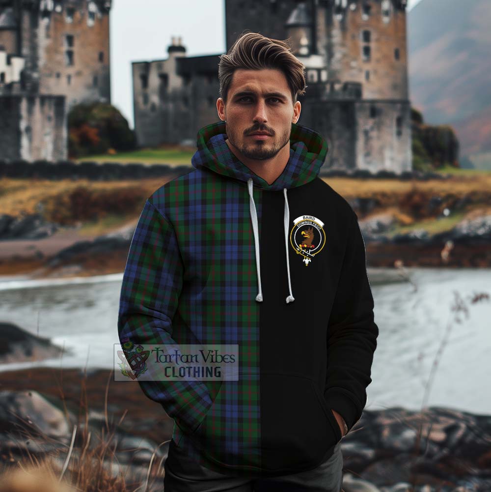 Tartan Vibes Clothing Baird Tartan Cotton Hoodie with Family Crest and Half Of Me Style