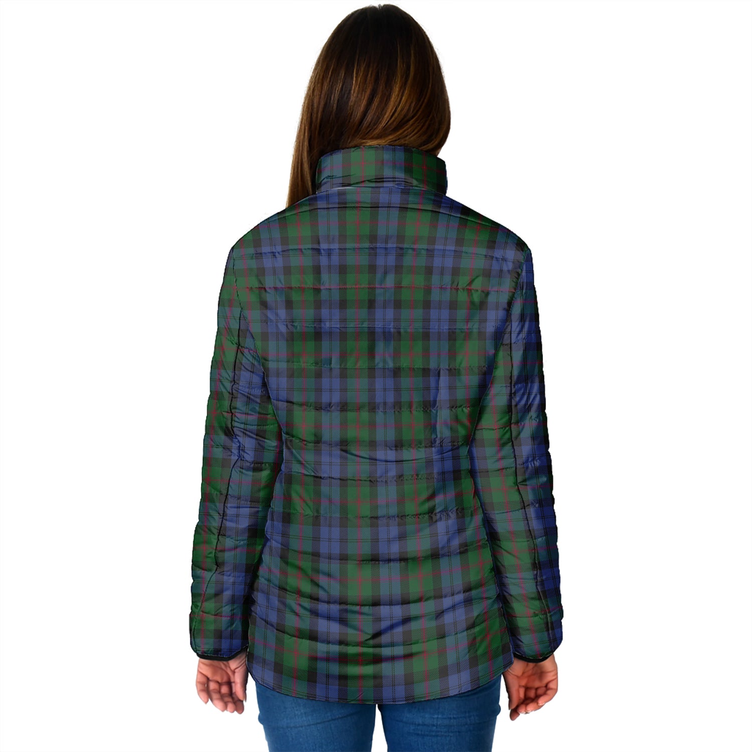 Baird Tartan Padded Jacket with Family Crest - Tartan Vibes Clothing