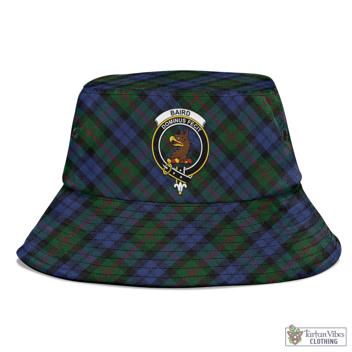 Tartan Vibes Clothing Baird Tartan Bucket Hat with Family Crest