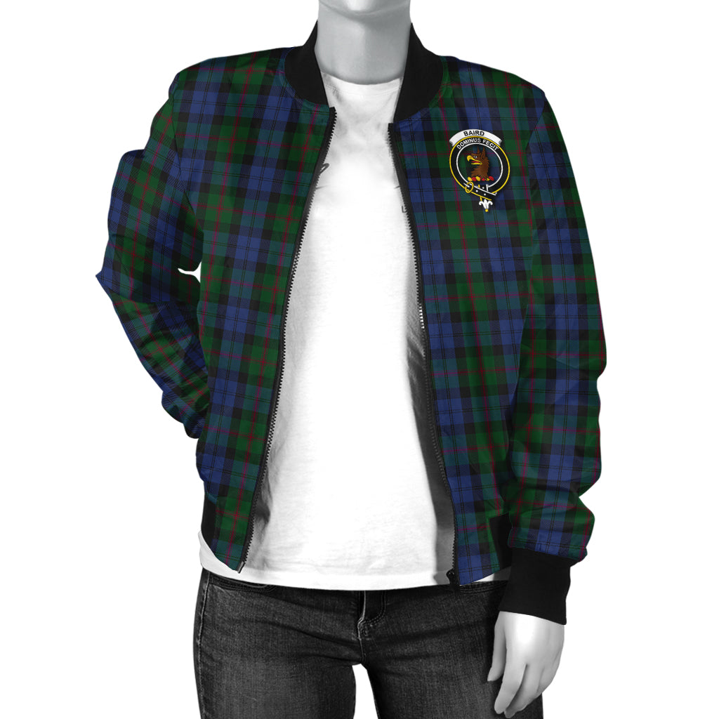 Baird Tartan Bomber Jacket with Family Crest - Tartanvibesclothing