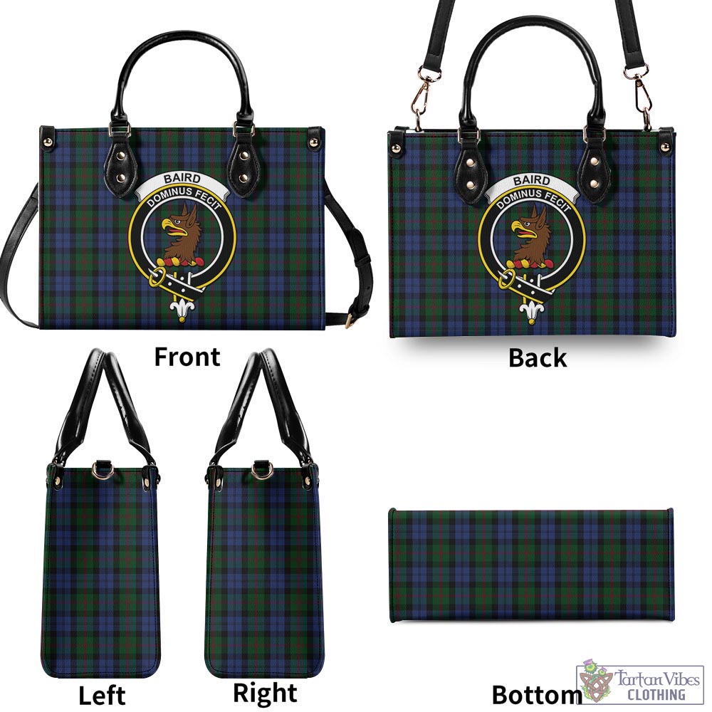 Tartan Vibes Clothing Baird Tartan Luxury Leather Handbags with Family Crest