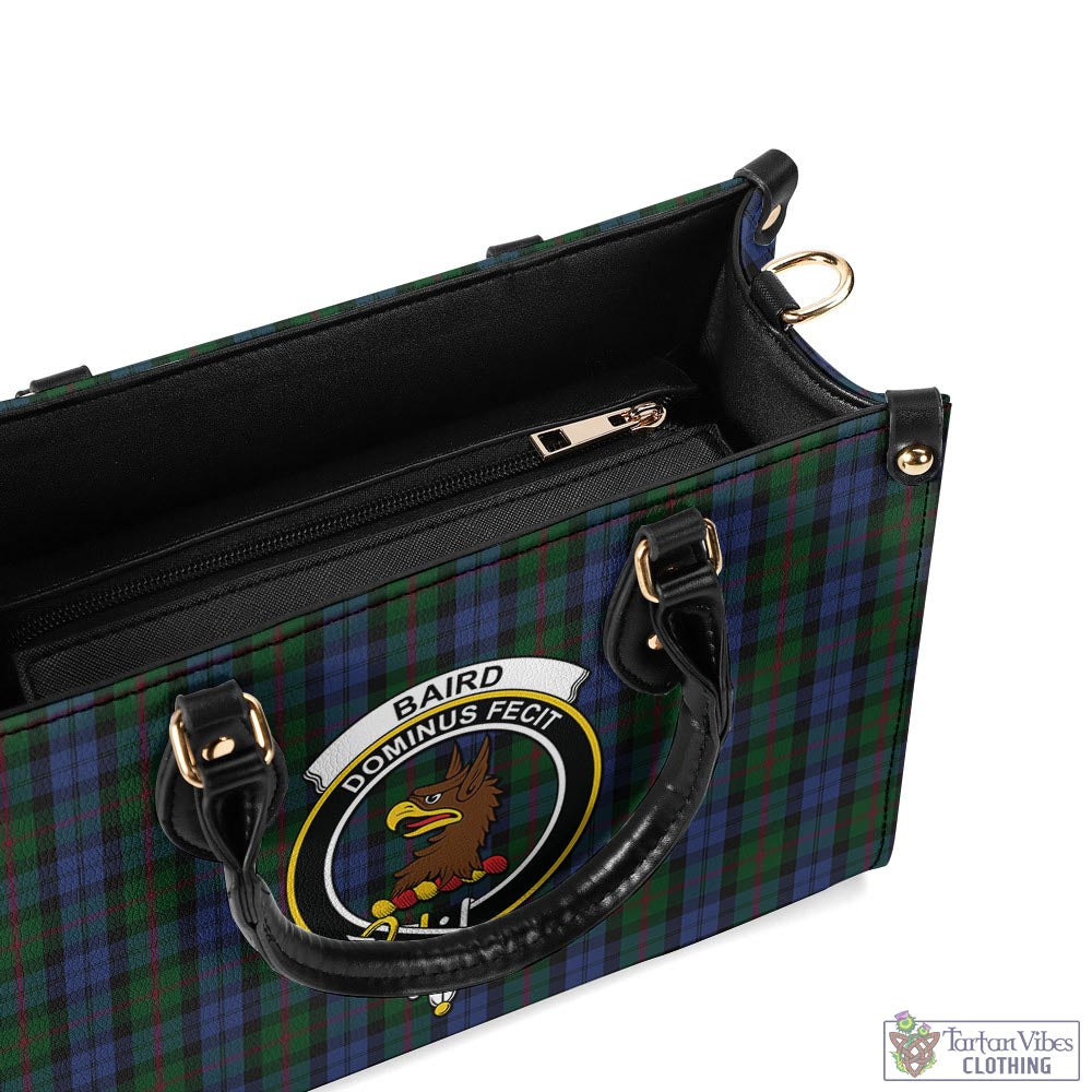 Tartan Vibes Clothing Baird Tartan Luxury Leather Handbags with Family Crest