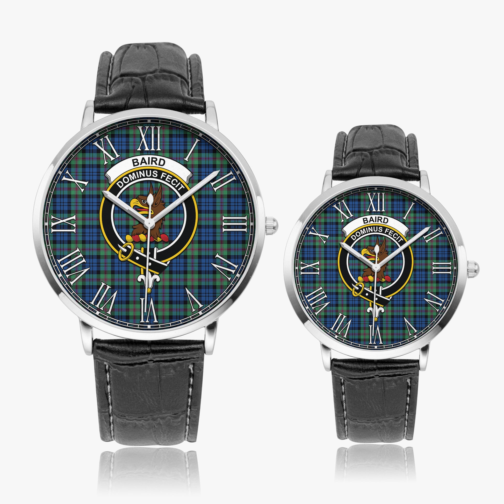 Baird Ancient Tartan Family Crest Leather Strap Quartz Watch - Tartanvibesclothing