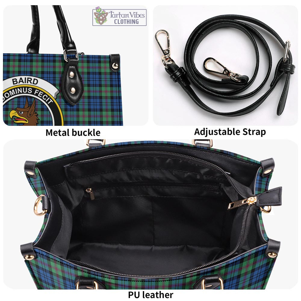 Tartan Vibes Clothing Baird Ancient Tartan Luxury Leather Handbags with Family Crest