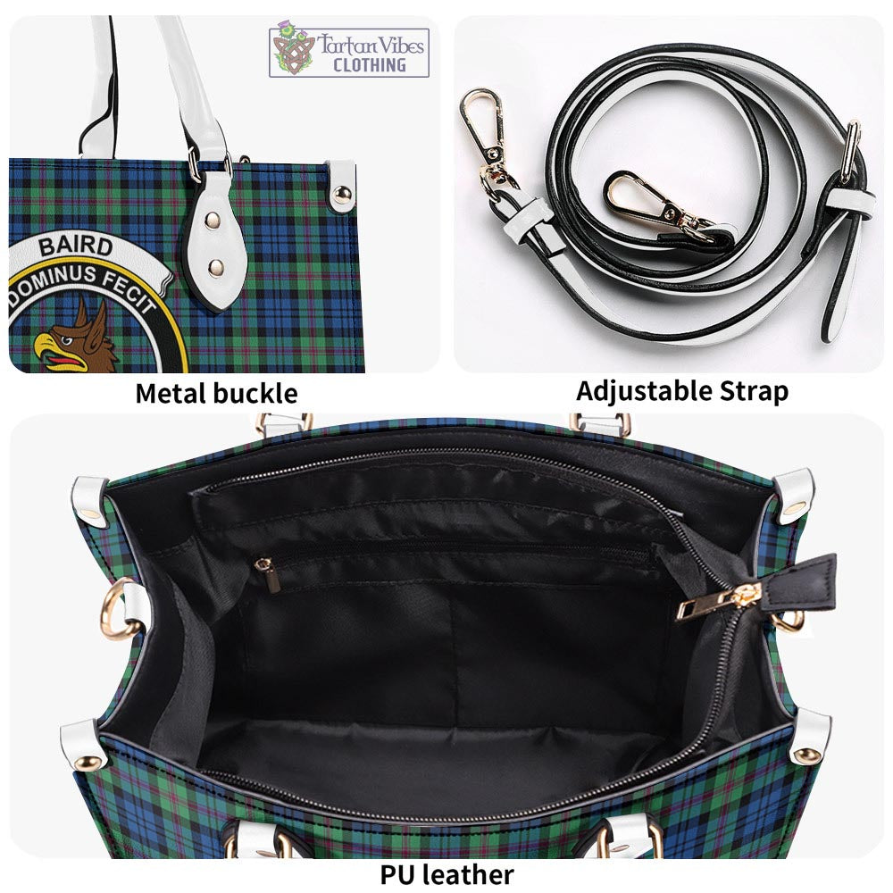 Tartan Vibes Clothing Baird Ancient Tartan Luxury Leather Handbags with Family Crest