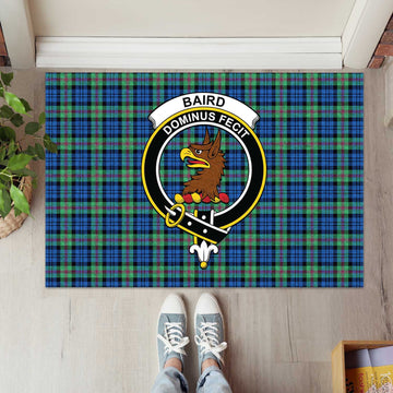 Baird Ancient Tartan Door Mat with Family Crest