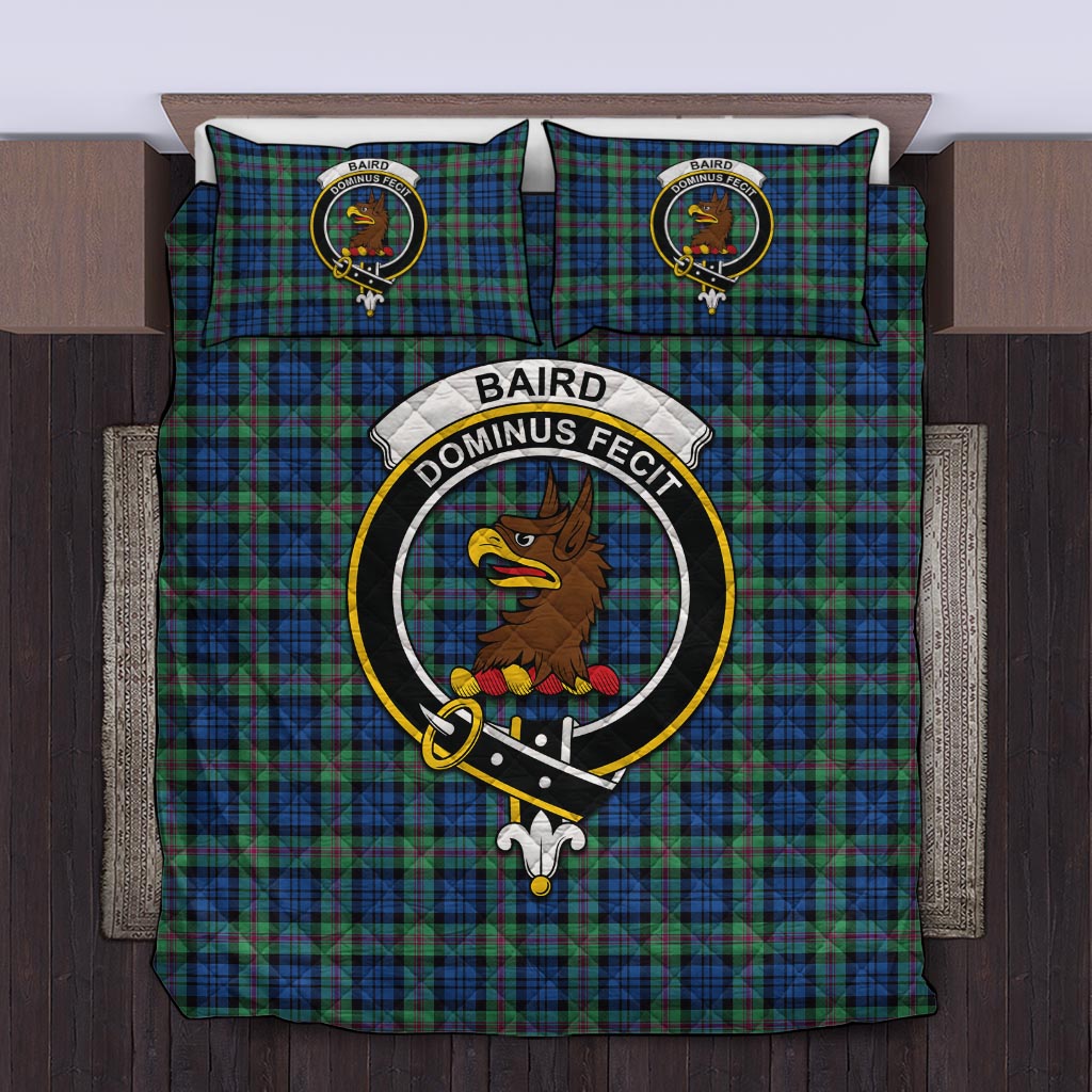 Baird Ancient Tartan Quilt Bed Set with Family Crest Twin - Tartan Vibes Clothing