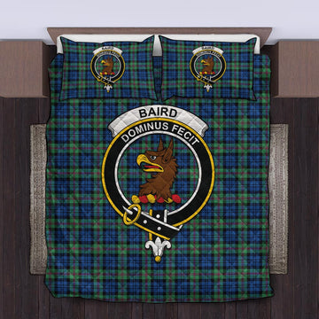 Baird Ancient Tartan Quilt Bed Set with Family Crest