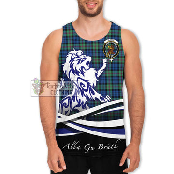 Baird Ancient Tartan Men's Tank Top with Alba Gu Brath Regal Lion Emblem