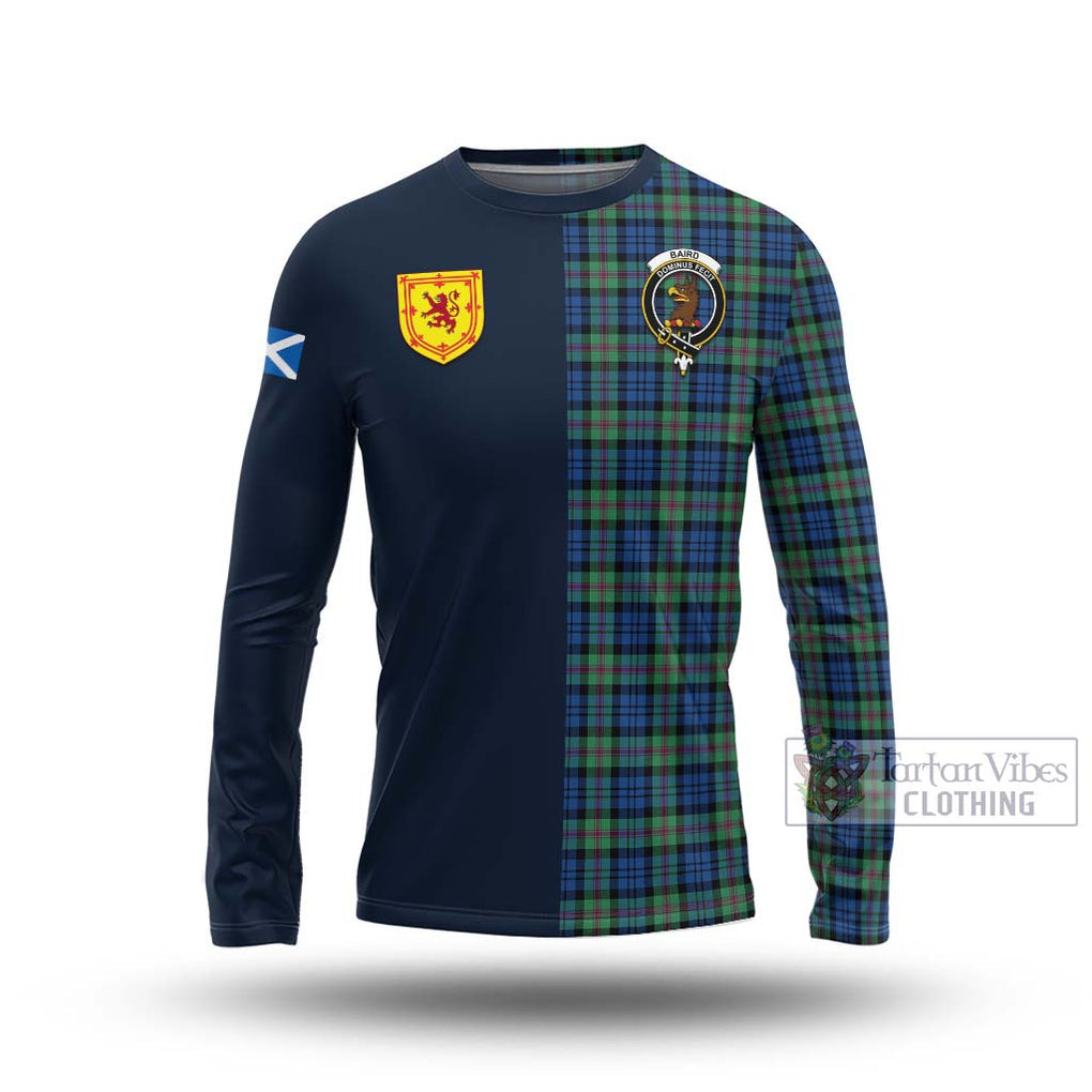 Tartan Vibes Clothing Baird Ancient Tartan Long Sleeve T-Shirt with Scottish Lion Royal Arm Half Style