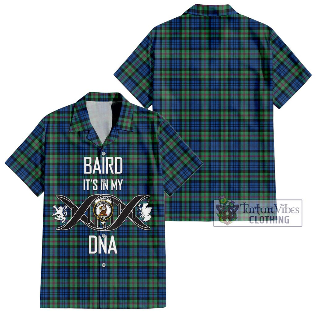 Baird Ancient Tartan Short Sleeve Button Shirt with Family Crest DNA In Me Style Kid - Tartanvibesclothing Shop