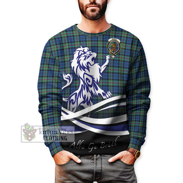 Baird Ancient Tartan Sweatshirt with Alba Gu Brath Regal Lion Emblem