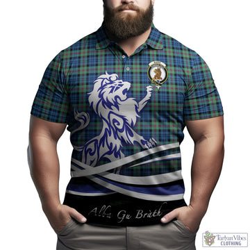 Baird Ancient Tartan Polo Shirt with Alba Gu Brath Regal Lion Emblem