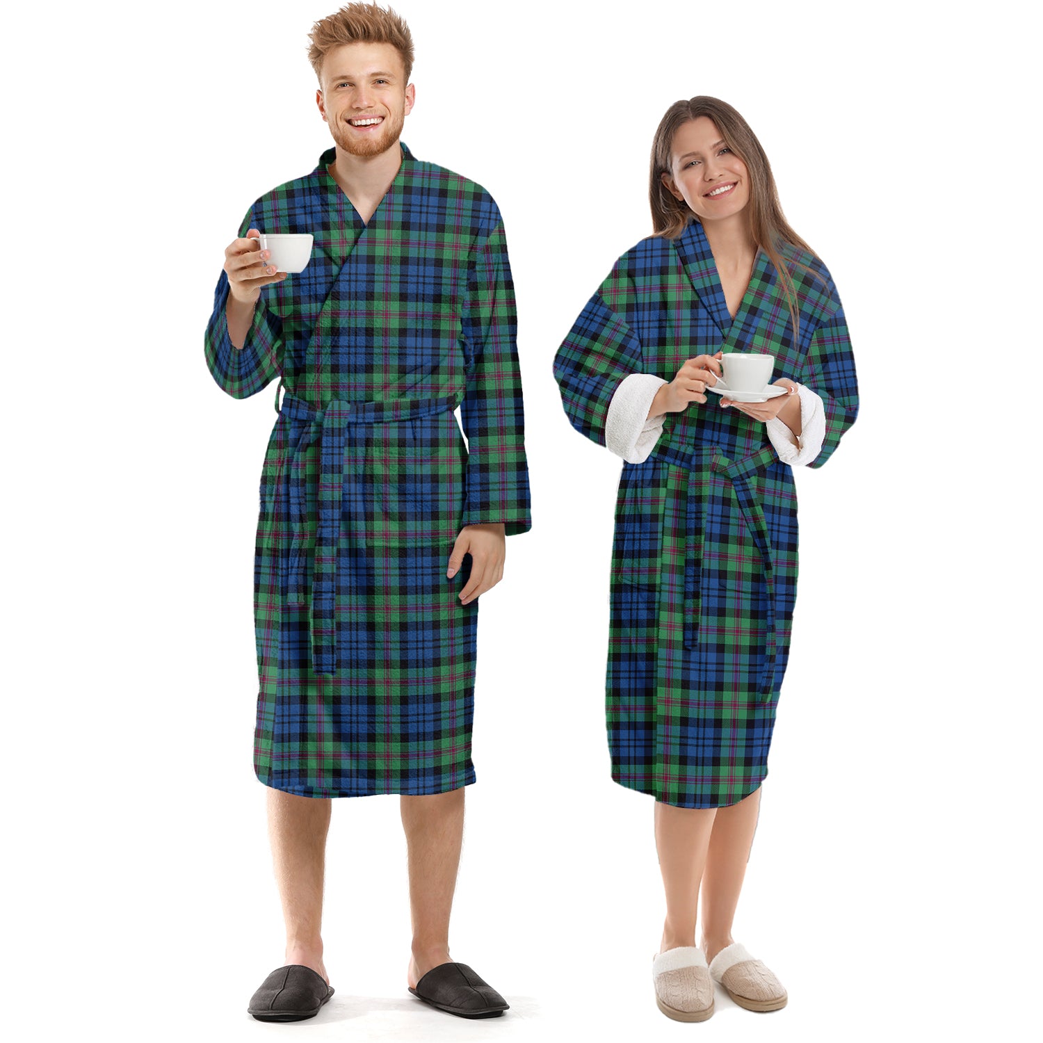 Baird Ancient Tartan Bathrobe Unisex S - Tartan Vibes Clothing