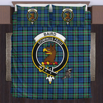 Baird Ancient Tartan Bedding Set with Family Crest