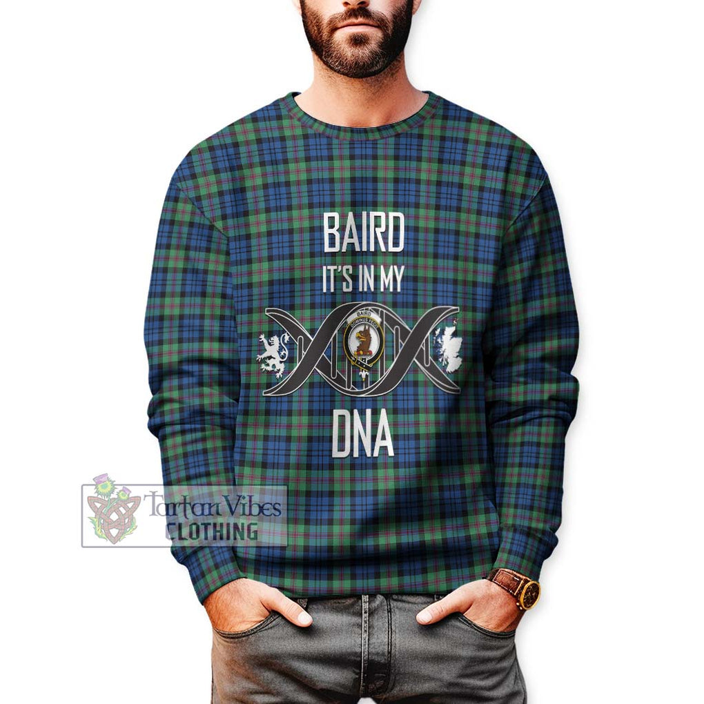 Baird Ancient Tartan Sweatshirt with Family Crest DNA In Me Style Unisex - Tartanvibesclothing Shop