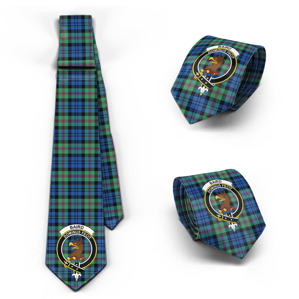 Baird Ancient Tartan Classic Necktie with Family Crest Necktie One Size - Tartan Vibes Clothing