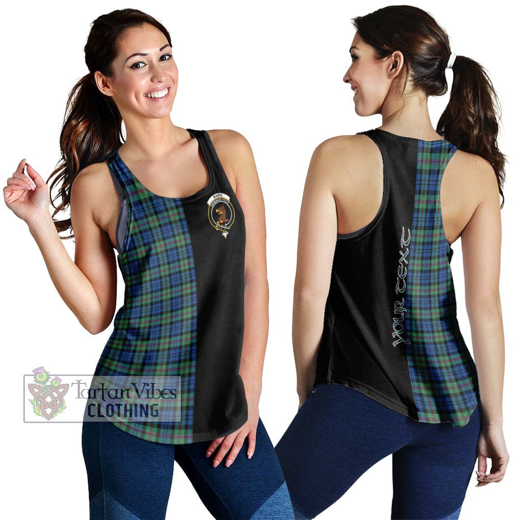 Baird Ancient Tartan Women's Racerback Tanks with Family Crest and Half Of Me Style 4XL - Tartanvibesclothing Shop