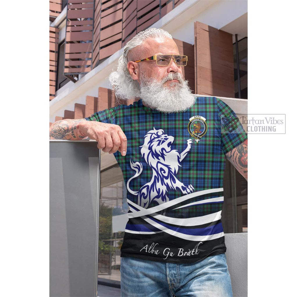 Tartan Vibes Clothing Baird Ancient Tartan Cotton T-shirt with Alba Gu Brath Regal Lion Emblem