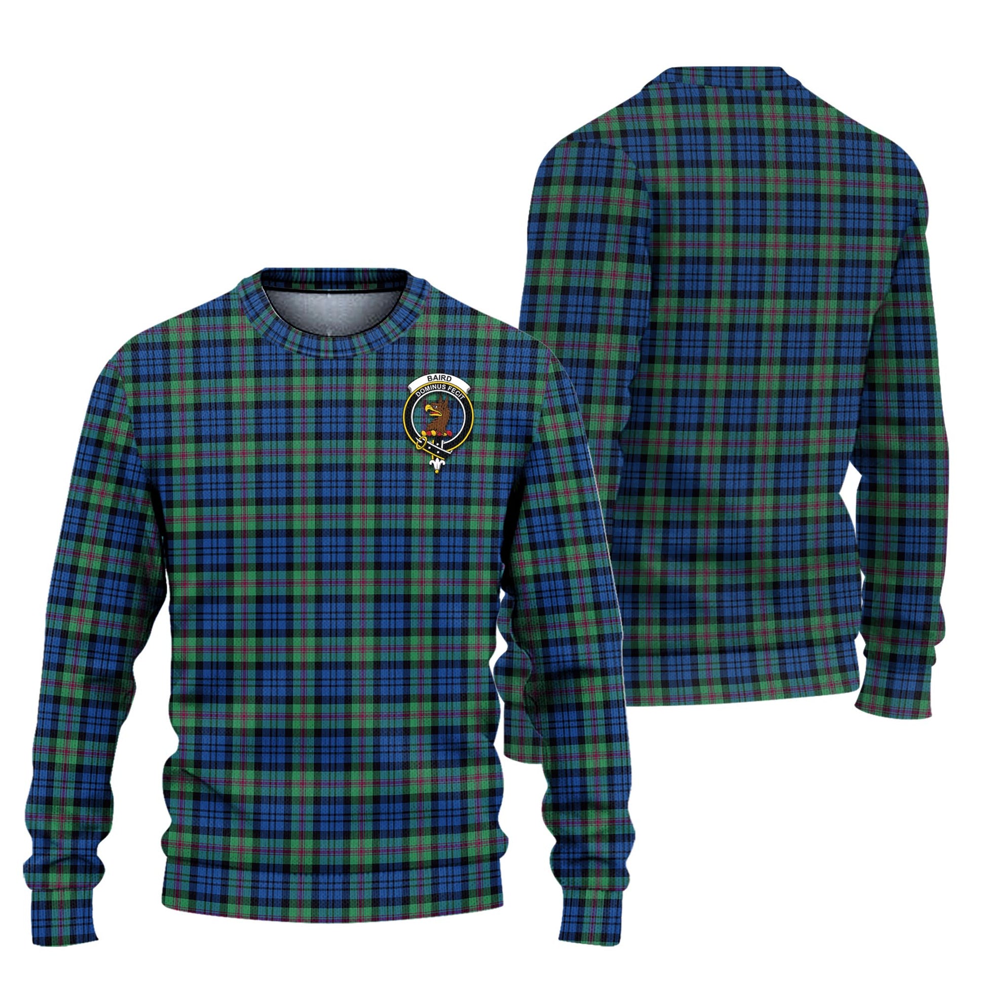 Baird Ancient Tartan Knitted Sweater with Family Crest Unisex - Tartanvibesclothing