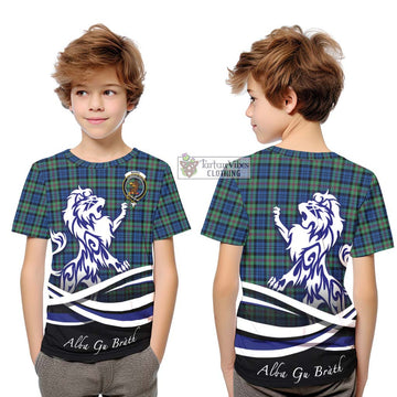 Baird Ancient Tartan Kid T-Shirt with Alba Gu Brath Regal Lion Emblem