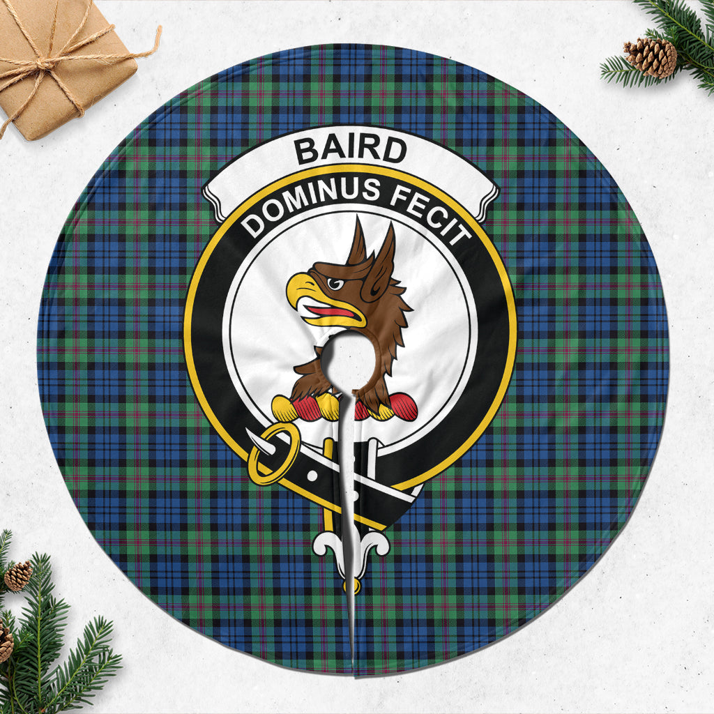 Baird Ancient Tartan Christmas Tree Skirt with Family Crest - Tartanvibesclothing