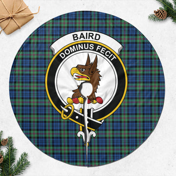 Baird Ancient Tartan Christmas Tree Skirt with Family Crest