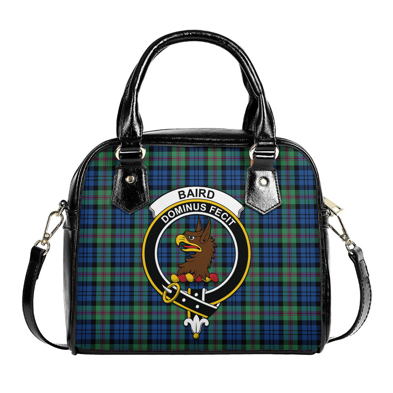 Baird Ancient Tartan Shoulder Handbags with Family Crest One Size 6*25*22 cm - Tartanvibesclothing