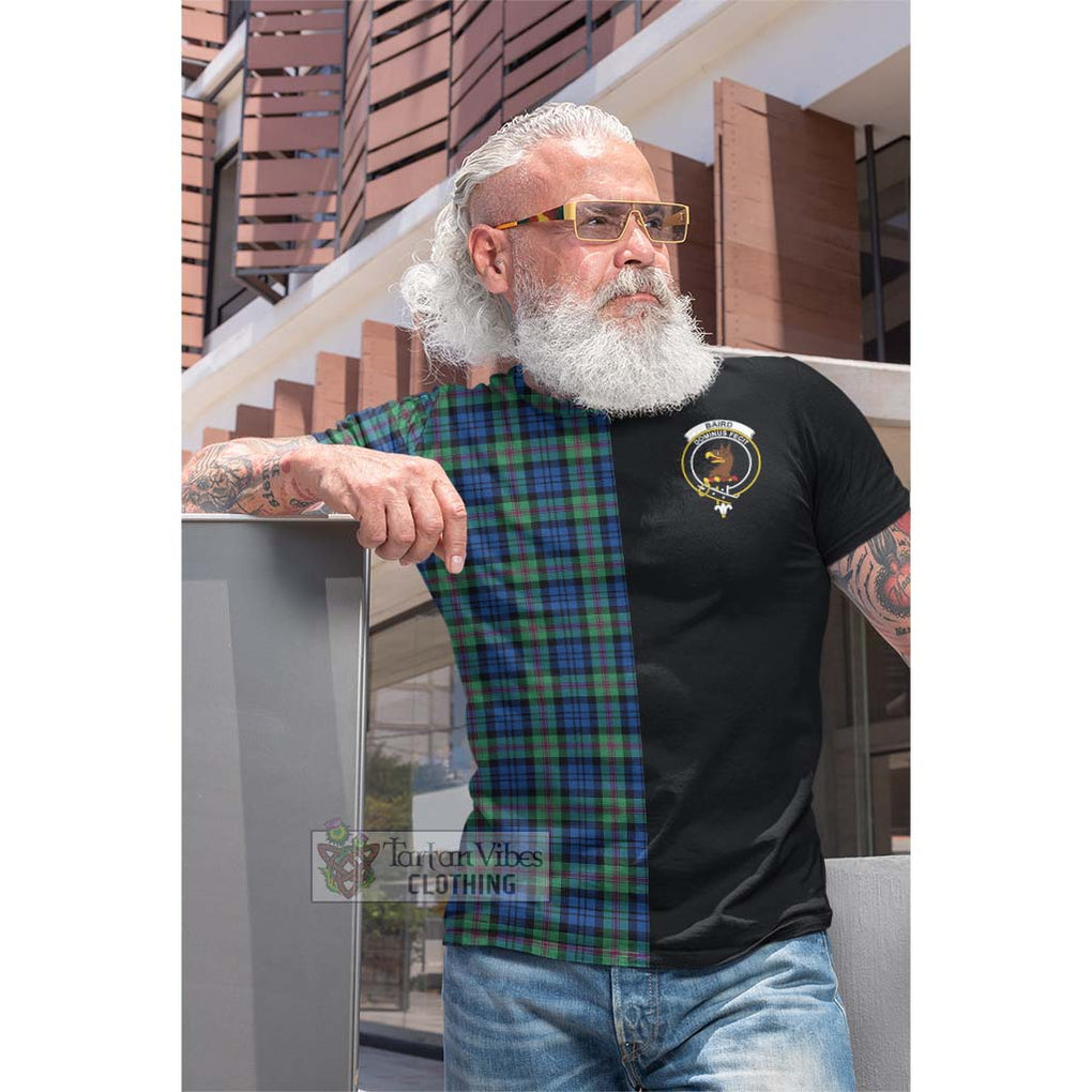 Tartan Vibes Clothing Baird Ancient Tartan Cotton T-shirt with Family Crest and Half Of Me Style