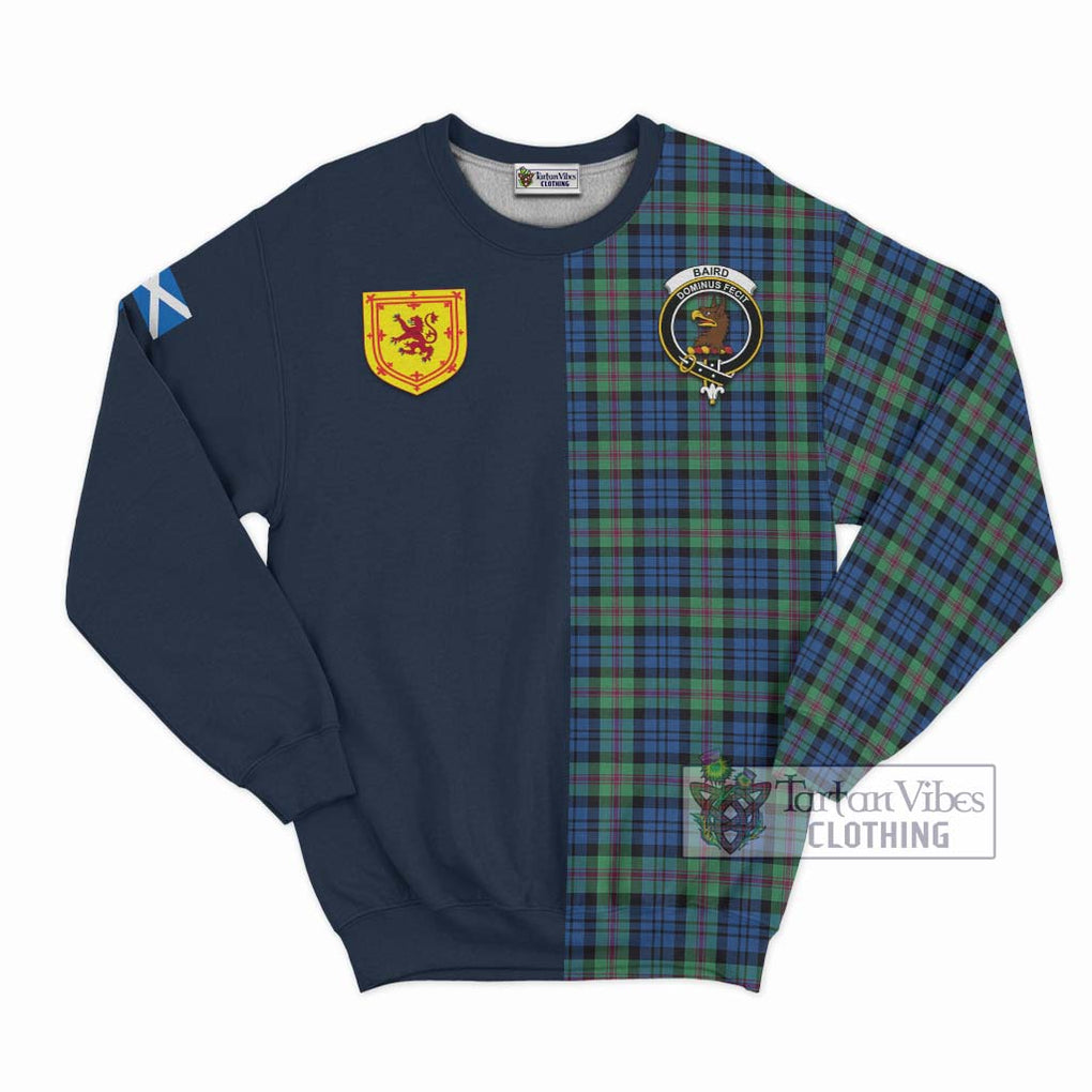 Tartan Vibes Clothing Baird Ancient Tartan Sweatshirt with Scottish Lion Royal Arm Half Style