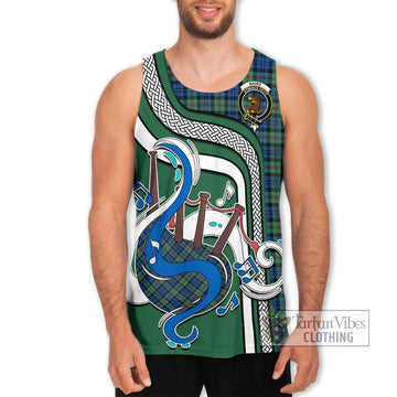 Baird Ancient Tartan Men's Tank Top with Epic Bagpipe Style