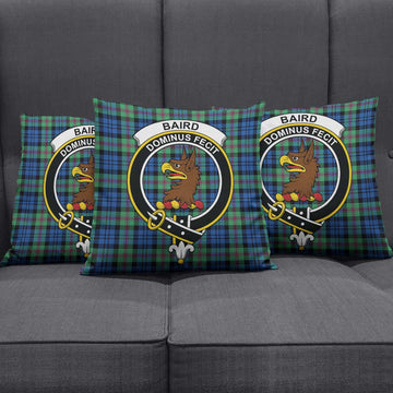 Baird Ancient Tartan Pillow Cover with Family Crest