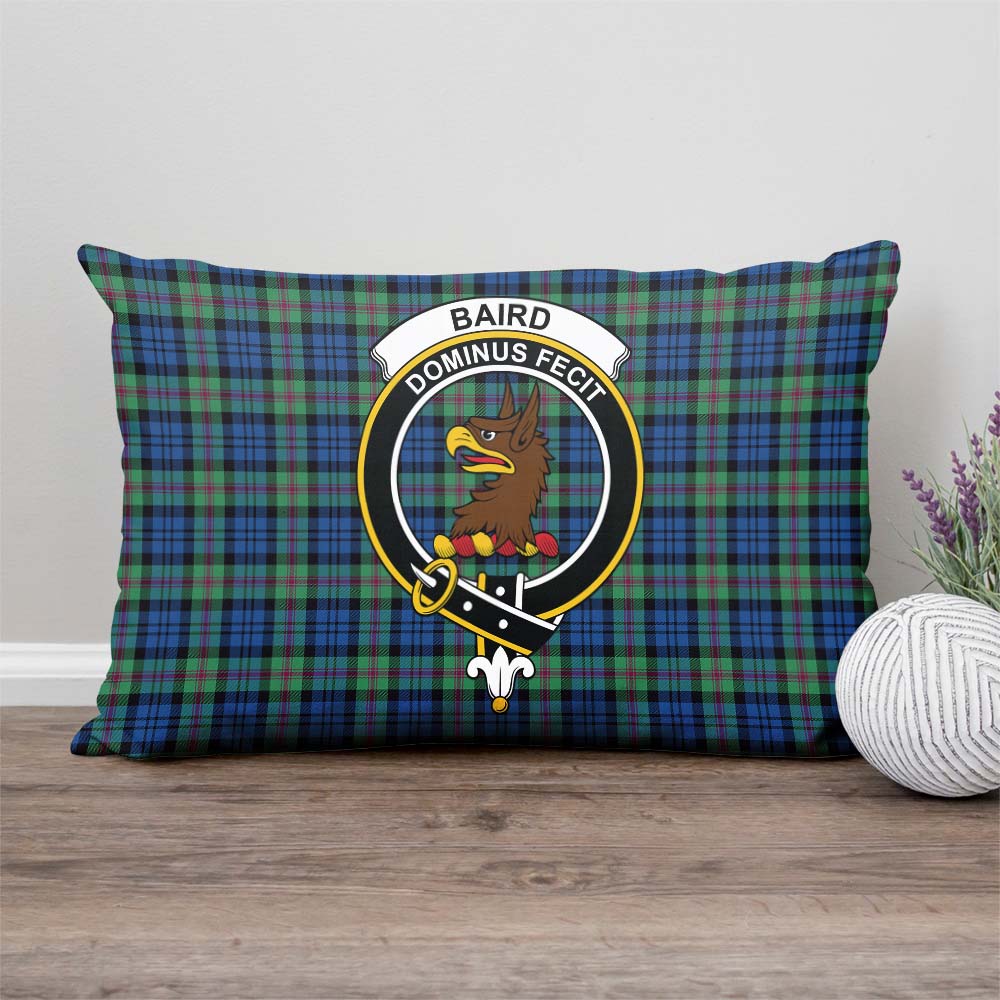 Baird Ancient Tartan Pillow Cover with Family Crest Rectangle Pillow Cover - Tartanvibesclothing