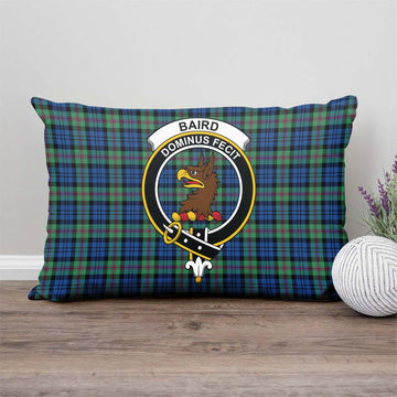 Baird Ancient Tartan Pillow Cover with Family Crest