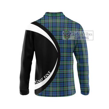 Baird Ancient Tartan Long Sleeve Polo Shirt with Family Crest Circle Style