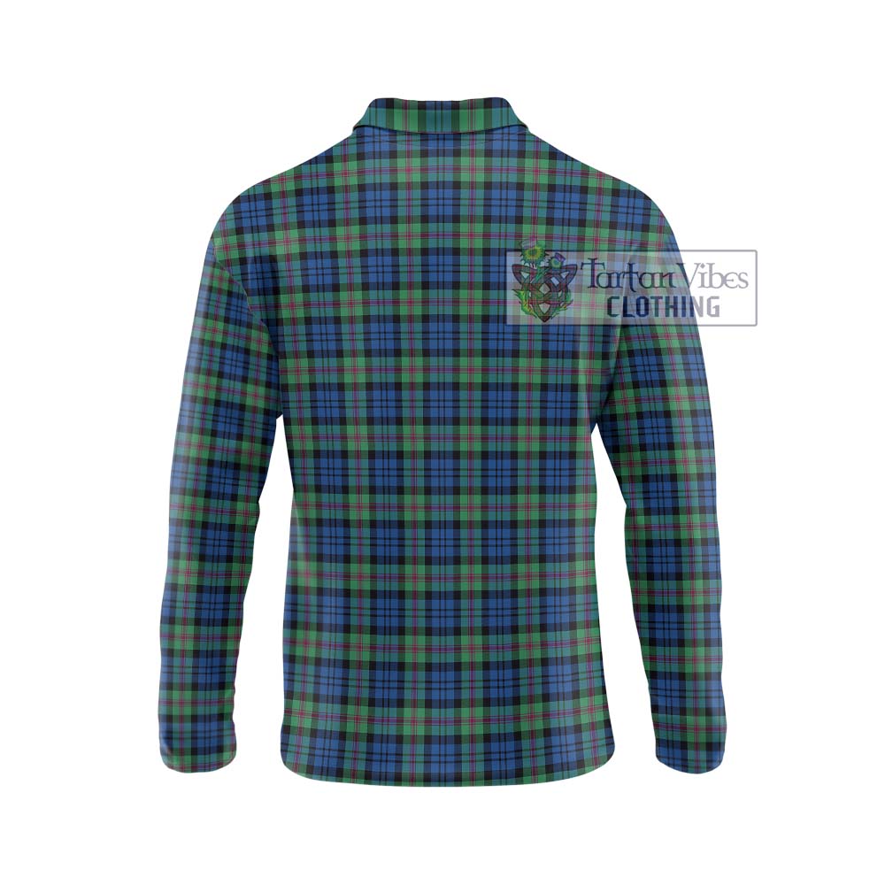 Baird Ancient Tartan Long Sleeve Polo Shirt with Family Crest DNA In Me Style - Tartanvibesclothing Shop