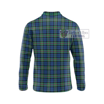 Baird Ancient Tartan Long Sleeve Polo Shirt with Family Crest DNA In Me Style