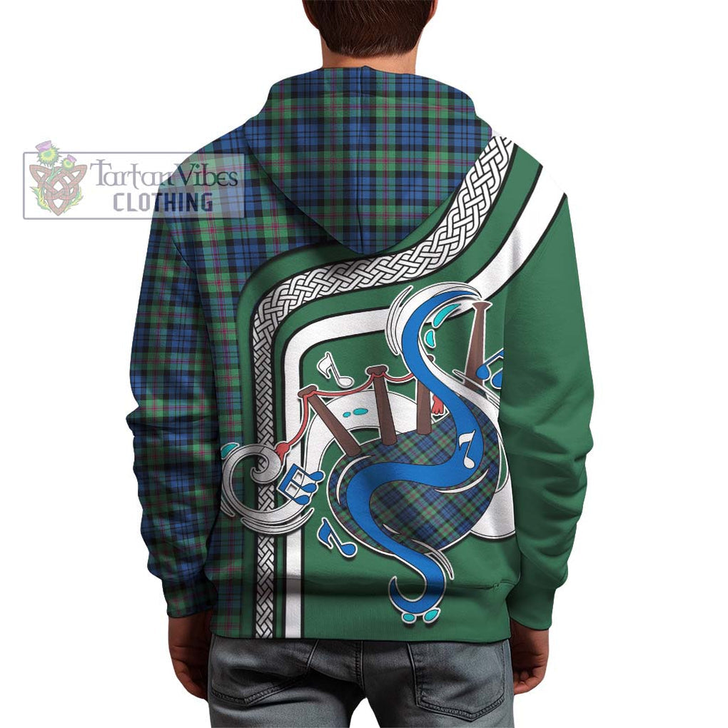 Baird Ancient Tartan Hoodie with Epic Bagpipe Style - Tartanvibesclothing Shop