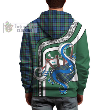 Baird Ancient Tartan Hoodie with Epic Bagpipe Style