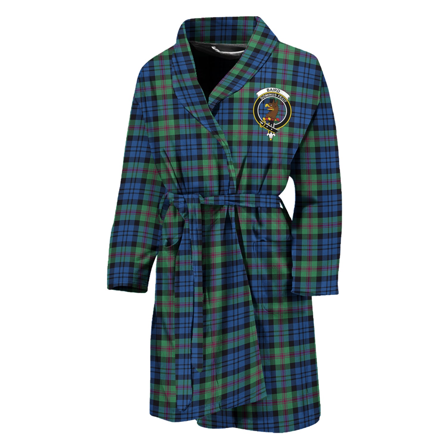 Baird Ancient Tartan Bathrobe with Family Crest Unisex M - Tartan Vibes Clothing