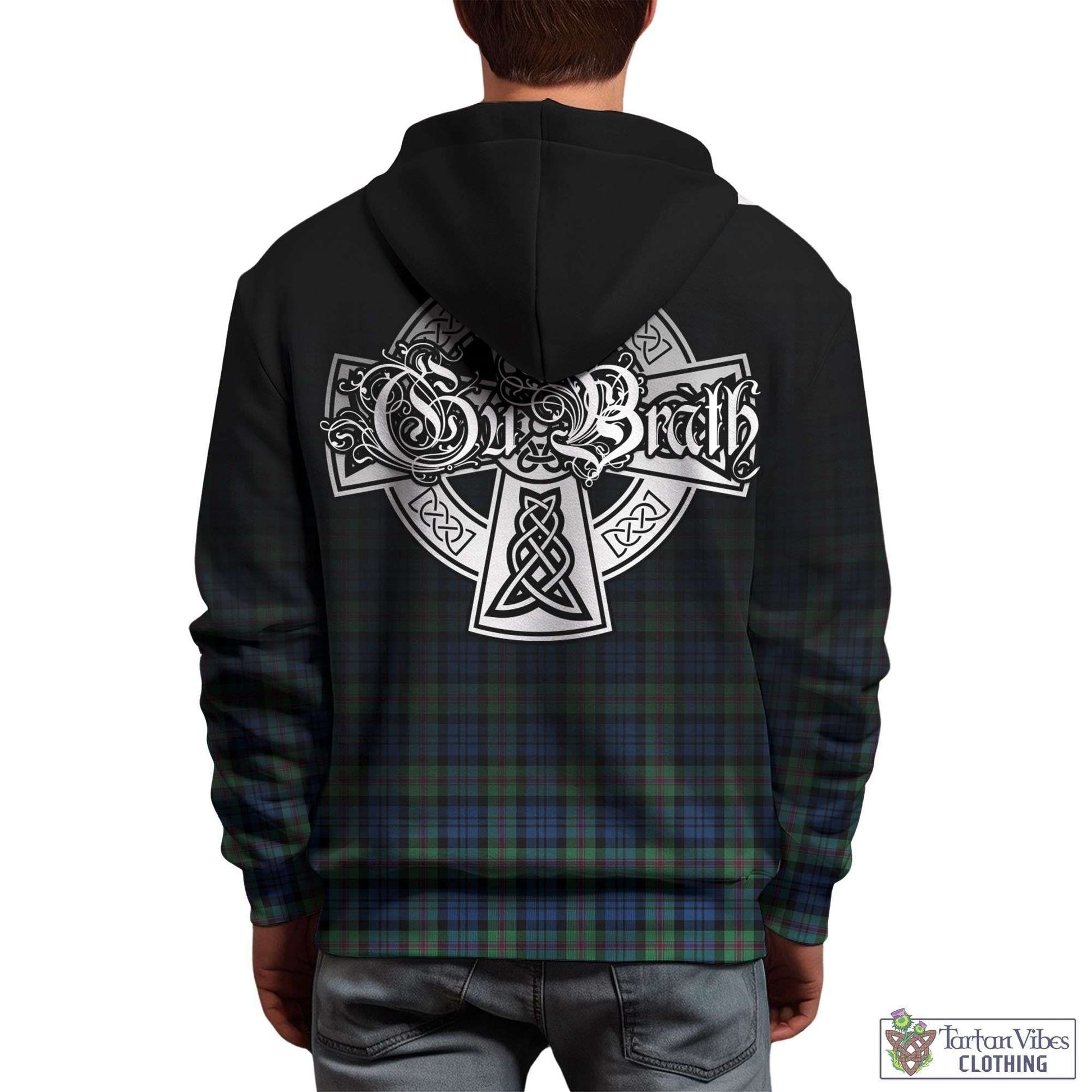 Tartan Vibes Clothing Baird Ancient Tartan Hoodie Featuring Alba Gu Brath Family Crest Celtic Inspired