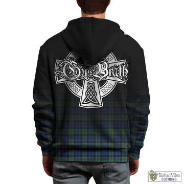 Baird Ancient Tartan Hoodie Featuring Alba Gu Brath Family Crest Celtic Inspired