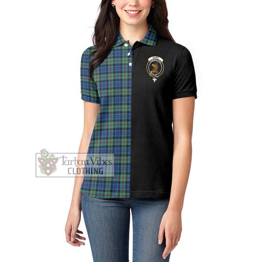 Baird Ancient Tartan Women's Polo Shirt with Family Crest and Half Of Me Style - Tartanvibesclothing Shop